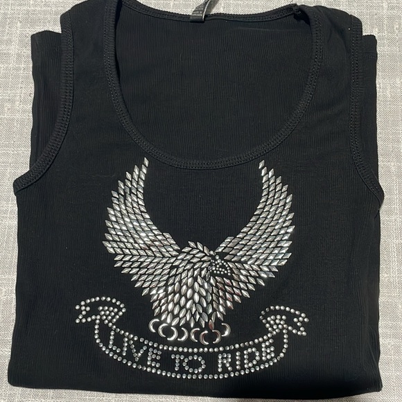 Live to Ride Y2K Biker Tank Top - Picture 4 of 5